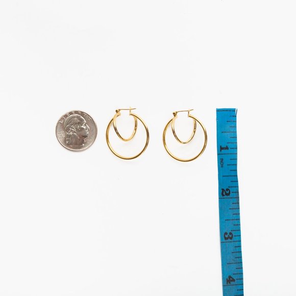 VTG Napier Gold Minimalist Hoops - Picture 6 of 6